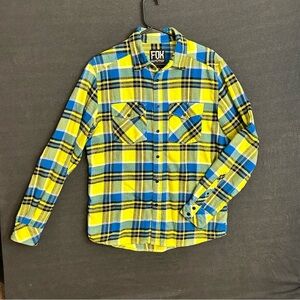 Fox Men's Vibrant Plaid Button-Down Flannel Shirt